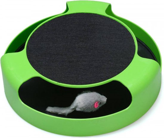 Kattenspeelgoed - Volg de muis - Krabpaal - Kattenspeeltjes - Groen - Kattenspeelgoed intelligentie