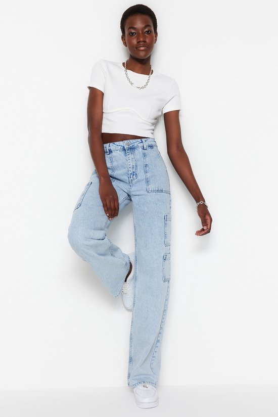 Trendyol Vrouwen Normale taille Breed been Jeans