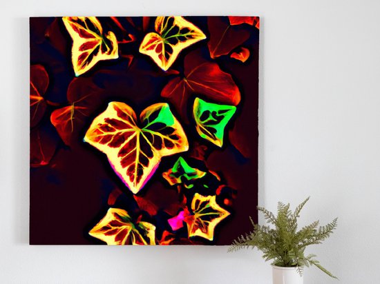 Leaf the world behind kunst - 60x60 centimeter op Canvas | Foto op Canvas - wanddecoratie