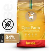 Husse Opus Farm - Graanvrij Hondenvoer, Hondenbrokken zonder Granen, Glutenvrij Droogvoer Hond - Kip & Aardappel - 2 x 12kg