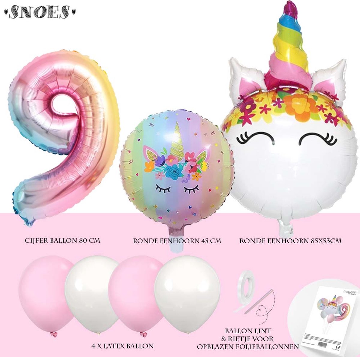 Eenhoorn Drijvend Met De Ballonnen Cartoon Clipart | Premium Vector