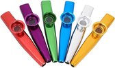 Kazoo Metaal 6 Stuks, Kazoo Fluit Rood/Blauw/Zilver/Goud/Paars/Groen, Muziekinstrumenten voor Kinderen