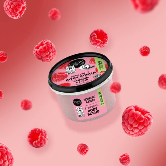 3x Organic Shop Body Scrub Raspberry Cream 250 ml - Organic Shop