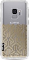 Casetastic Design Hoesje voor Samsung Galaxy S9 - Hard Case - Golden Hexagons Print