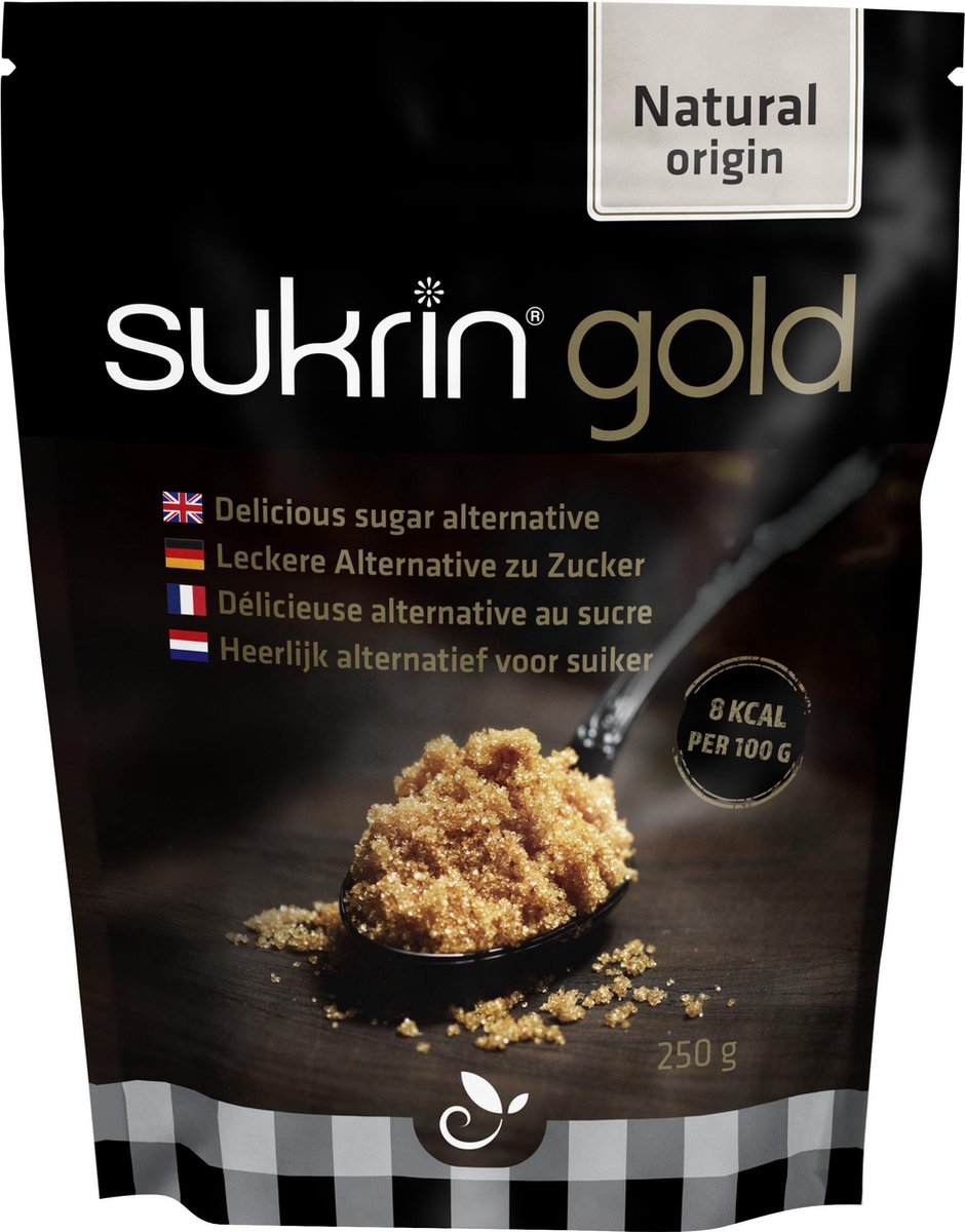 Sukrin Gold (500g) - Bevat Erythritol - 100% natuurlijk alternatief voor bruine suiker - Smaakt hetz
