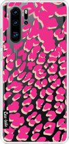 Casetastic Huawei P30 Pro Hoesje - Softcover Hoesje met Design - Leopard Print Pink Print