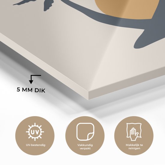 Peinture sur Verre - Palmier - Soleil - Pastel - 60x90 cm - Peintures sur Verre Acrylique - Photo sur Glas