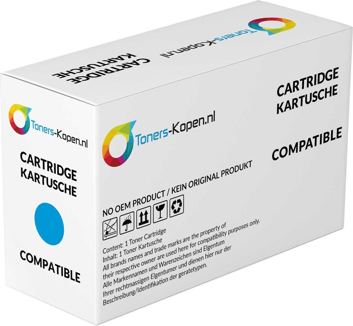 Kyocera TK-880C - Toner Cyaan - 18000 pagina's - Huismerk Compatible - Geschikt voor Kyocera FS-C8500DN - 1T02KACNL0 TKCC880 alternatief - Kyocera toner