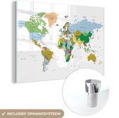 Carte du monde abstraite aux tons de terre Plexiglas 180x120 cm - Tirage photo sur Glas (décoration murale en plexiglas) XXL / Groot format!