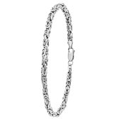 Zilveren herenarmband koningsschakel