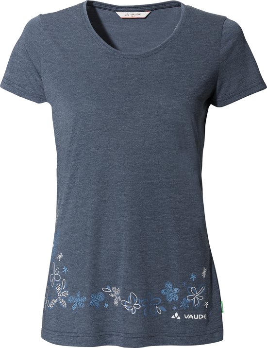 Vaude Women's Skomer Print T-shirt II - Outdoorshirt - Dames - Blauw - Print - Maat 38