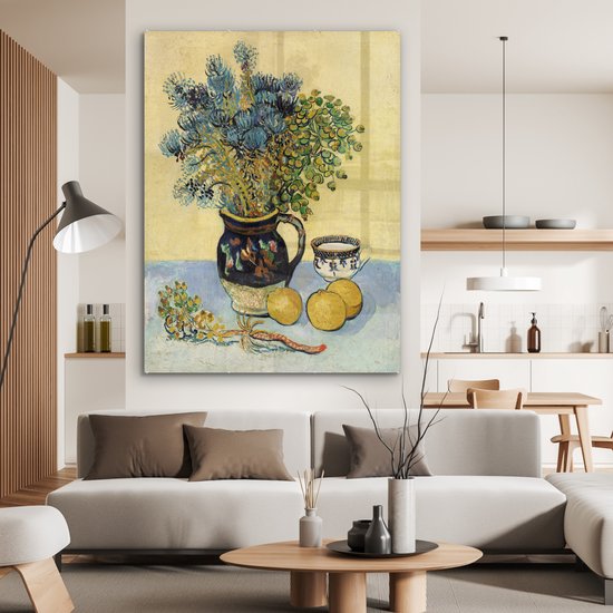 MuchoWow® Peinture sur verre 120x160 cm - Peinture sur verre acrylique - Nature morte - Vincent van Gogh - Photo sur verre - Peintures