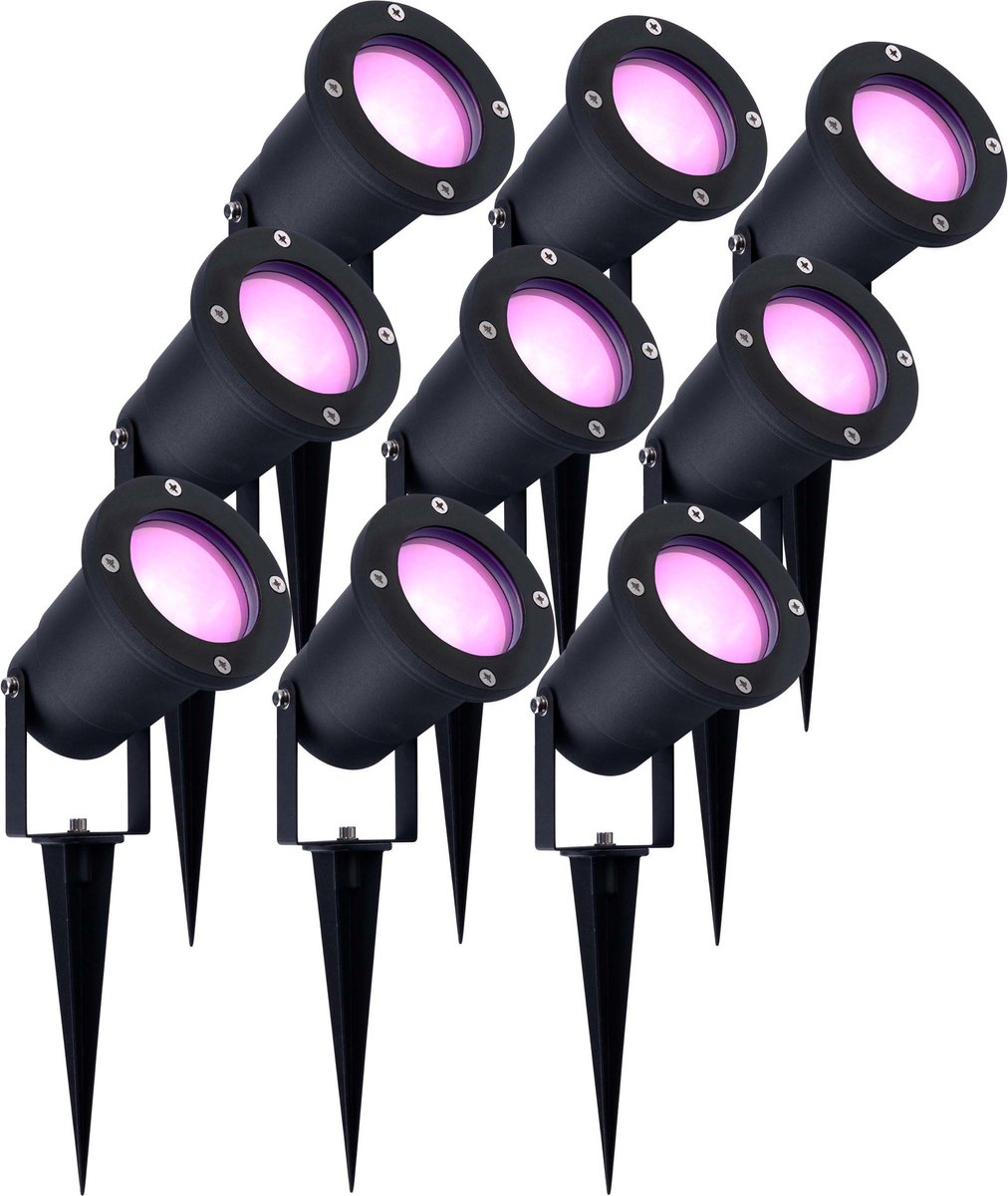 Ledvion - 9X SMART Wifi LED Prikspots - IP65 - 4.9W - 1M