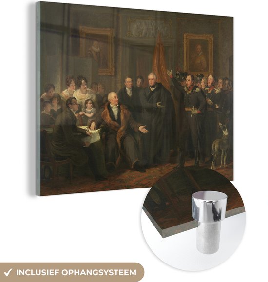 L'acceptation du Haut Règne par la Trinité au naam du Prince d' Oranje - Peinture de Jan Willem Pieneman Plexiglas 40x30 cm - petit - Tirage photo sur Glas (décoration murale en plexiglas)