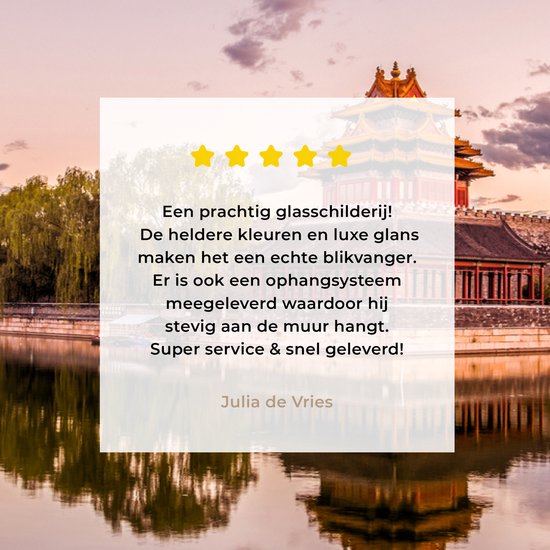 Cité interdite en Chine près de l'eau Plexiglas 30x20 cm - petit - Tirage photo sur Glas (décoration murale en plexiglas)