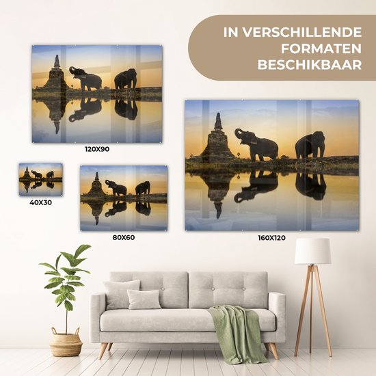 Peinture sur Verre - Coucher de Soleil en Thaïlande - 80x60 cm - Peintures sur Verre Peintures - Photo sur Glas