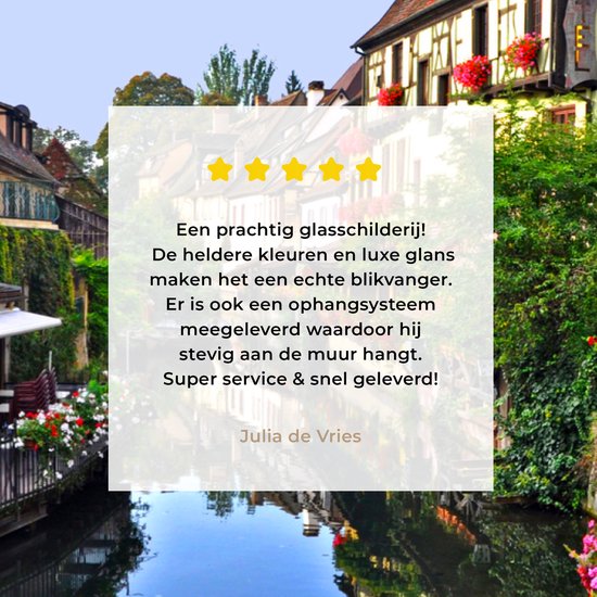 Peinture sur Verre - Colmar un Jour Calme - 120x80 cm - Peintures sur Verre Peintures - Photo sur Glas