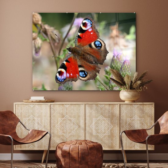 Peinture sur Verre - Papillon Paon - 120x90 cm - Peintures sur Verre Peintures - Photo sur Glas