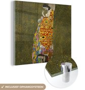 MuchoWow® Glasschilderij 90x90 cm - Schilderij acrylglas - Hoop II - Schilderij van Gustav Klimt - Foto op glas - Schilderijen