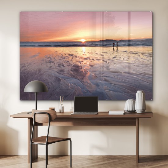 Peinture sur verre - Plage - Soleil - Mer - 180x120 cm - Peintures acryliques - Photo sur Glas