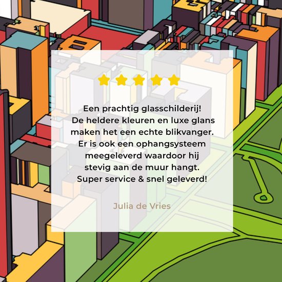 MuchoWow® Peinture sur verre 150x100 cm - Peinture sur verre acrylique - Illustration parc central - Photo sur verre - Peintures