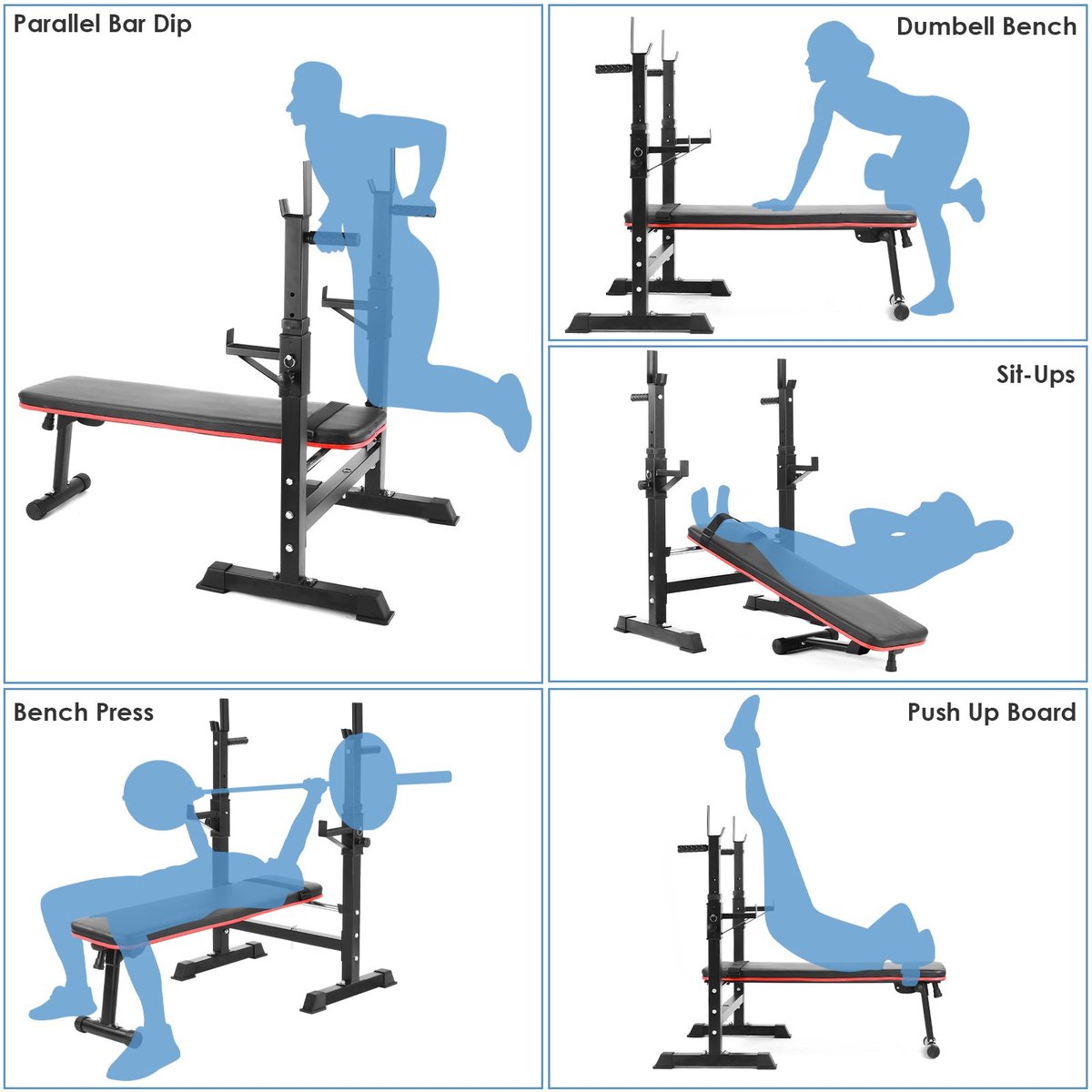 The Home Store Bench de musculation Fitness Multifonctionnel Jusqu a 200 kg . bol