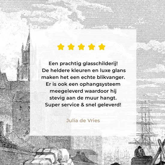 Peinture sur Verre - Un Dessin Vintage du Port de Liverpool - 180x120 cm - Peintures sur Verre Peintures - Photo sur Glas