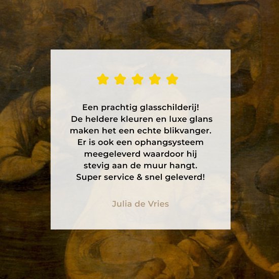 MuchoWow® Peinture sur verre 120x60 cm - Peinture sur verre - Adoration des Mages - Leonardo de Vinci - Photo sur verre acrylique - Peintures
