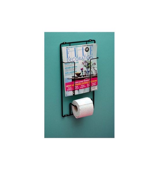 Puhlmann toiletrolhouder met tijdschriftenrek zwart | bol.com