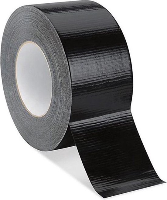 DULA Duct tape - Zwart - 50mm x 50m - 1 Rol Duckttape