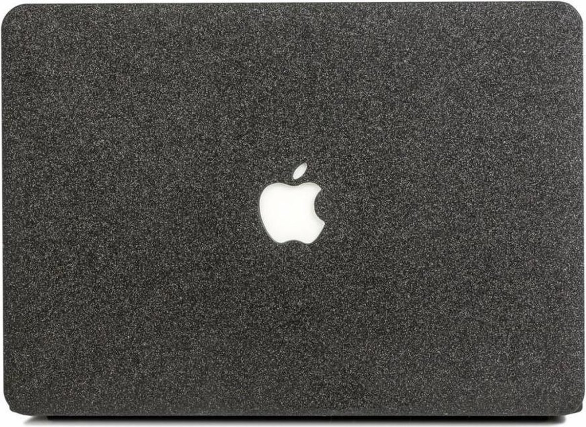 Lunso Geschikt voor MacBook Pro 13 inch (2016-2019) cover hoes - case - glitter zwart