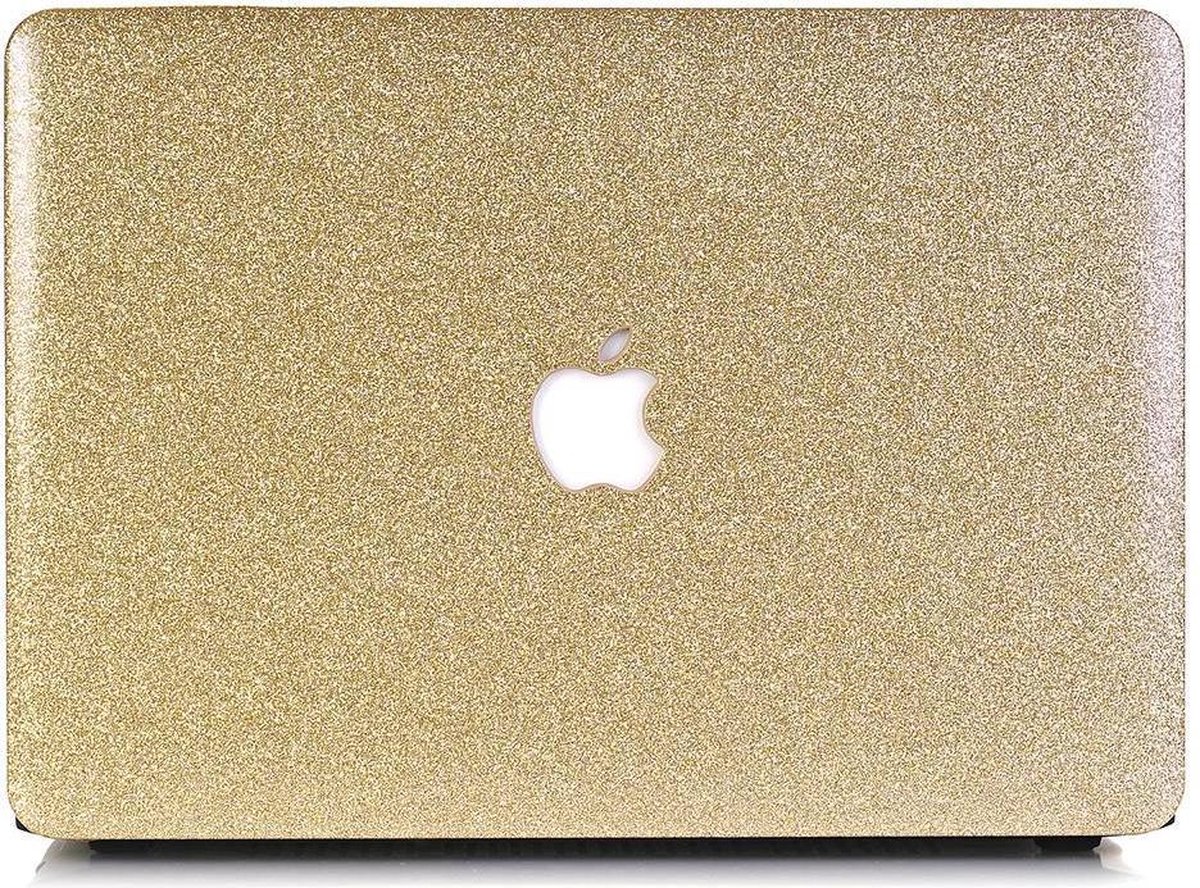 Lunso Geschikt voor MacBook Pro 13 inch (2016-2019) cover hoes - case - glitter goud