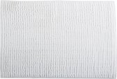 MSV Badkamerkleed/badmat/toilet - voor op de vloer - ivoor wit - 60 x 90 cm - microvezel - anti-slip