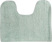 MSV WC/Badkamerkleed/badmat - voor op de vloer - mintgroen - 45 x 35 cm - polyester/katoen