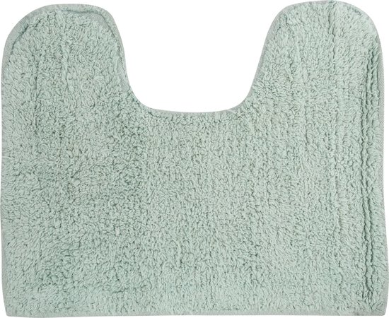 MSV WC/Badkamerkleed/badmat - voor op de vloer - mintgroen - 45 x 35 cm -  polyester/katoen | bol