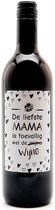 Wijnfles - Rode Wijn - De Liefste Mama - Moederdag - Cadeau - Gift