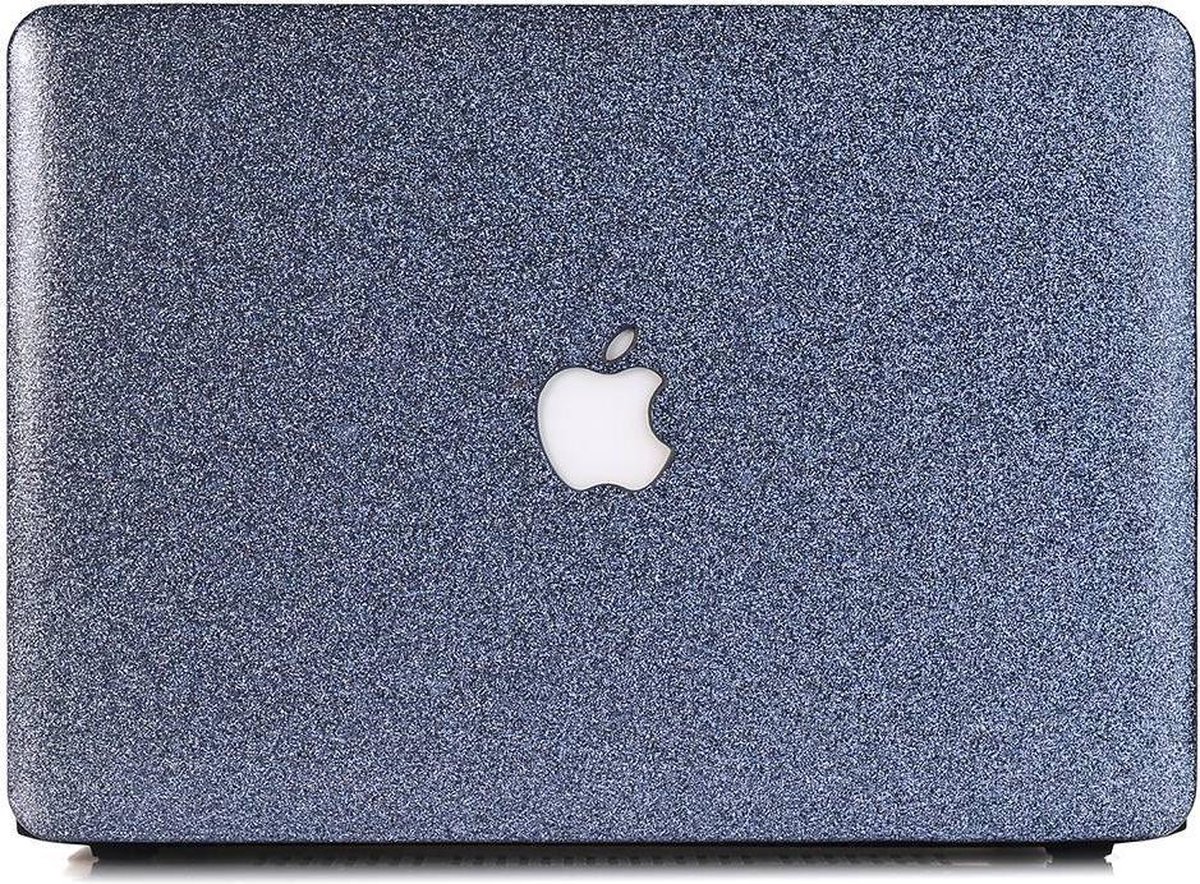 Lunso Geschikt voor MacBook Pro 13 inch (2012-2015) cover hoes - case - glitter blauw