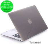 Lunso Geschikt voor MacBook Pro 13 inch (2016-2019) cover hoes - case - mat grijs