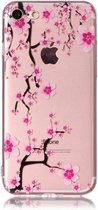 GadgetBay Roze bloesemtakken TPU hoesje iPhone 7 8 SE 2020 - Transparant