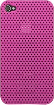 GadgetBay Mesh iPhone 4 4S Case gaatjes hoesje hardcase - Roze