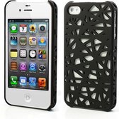 GadgetBay iPhone 4 4s vogelnest hoesje cover case bird nest ontwerp - Zwart
