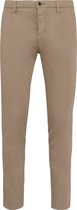 Biologische herenchino broek van stretchstof Washed Wet Sand - 3XL