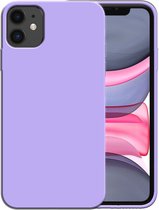 Smartphonica Siliconen hoesje voor iPhone 11 case met zachte binnenkant - Paars / Back Cover geschikt voor Apple iPhone 11