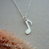 Ketting Muzieknoot | 925 sterling zilver | Halsketting Dames Sterling Zilver | Cadeau Vrouw