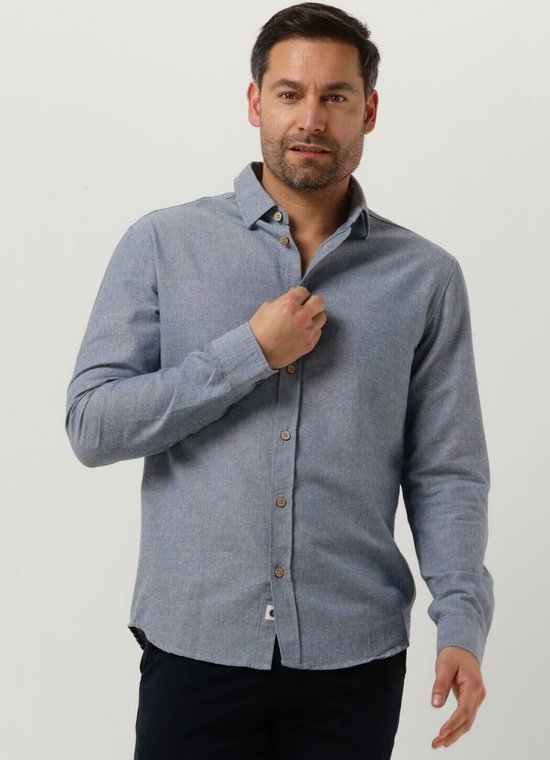 Anerkjendt Aklouis L/s Linen Shirt - met lange mouwen - Heren Blauw - Maat S