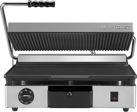 MilanToast Contactgrill Glad/Geribbeld 420077 - Horeca & Professioneel