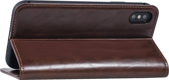 Accessoire UNIQ Coque de type livre pour iPhone Xs Max Brown Soft Skin