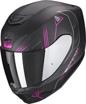 Scorpion EXO-391 SPADA Matt black-Pink - ECE goedkeuring - Maat S - Integraal helm - Scooter helm - Motorhelm - Zwart - Geen ECE goedkeuring goedgekeurd