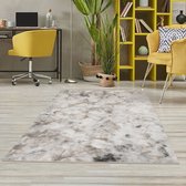 Flycarpets Cane Hoogpolig Fluffy Tie Dye Look Vloerkleed - Beige - 160x230 cm