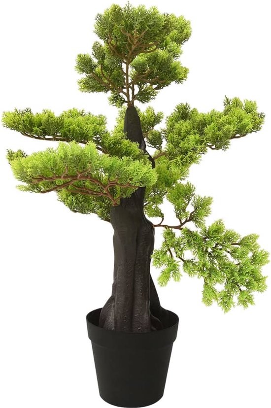 Kunstboom Bonsai lariks groen in pot H 37 cm kopen
